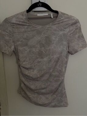 Helmut lang Women’s Short Sleeve Crewneck Top in Light Gray